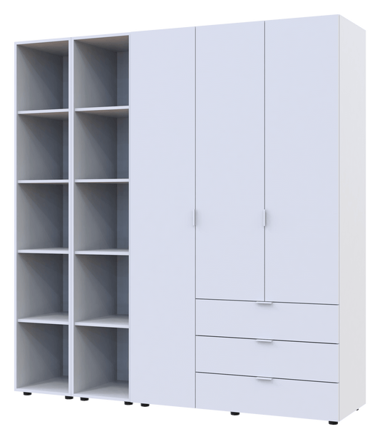 Комплект шкафов для одежды Doros Гелар (3 шт.) 192,6х49,5х203,4 см Белый (DRS-011174)