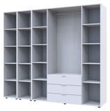 Комплект шкафов для одежды Doros Гелар (3 шт.) 231,4х49,5х203,4 см Белый (DRS-011175)