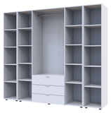 Комплект шкафов для одежды Doros Гелар (3 шт.) 231,4х49,5х203,4 см Белый (DRS-011175)