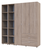 Комплект шкафов для одежды Doros Гелар (3 шт.) 192,6х49,5х203,4 см Дуб сонома (DRS-011150)