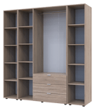 Комплект шкафов для одежды Doros Гелар (3 шт.) 192,6х49,5х203,4 см Дуб сонома (DRS-011150)