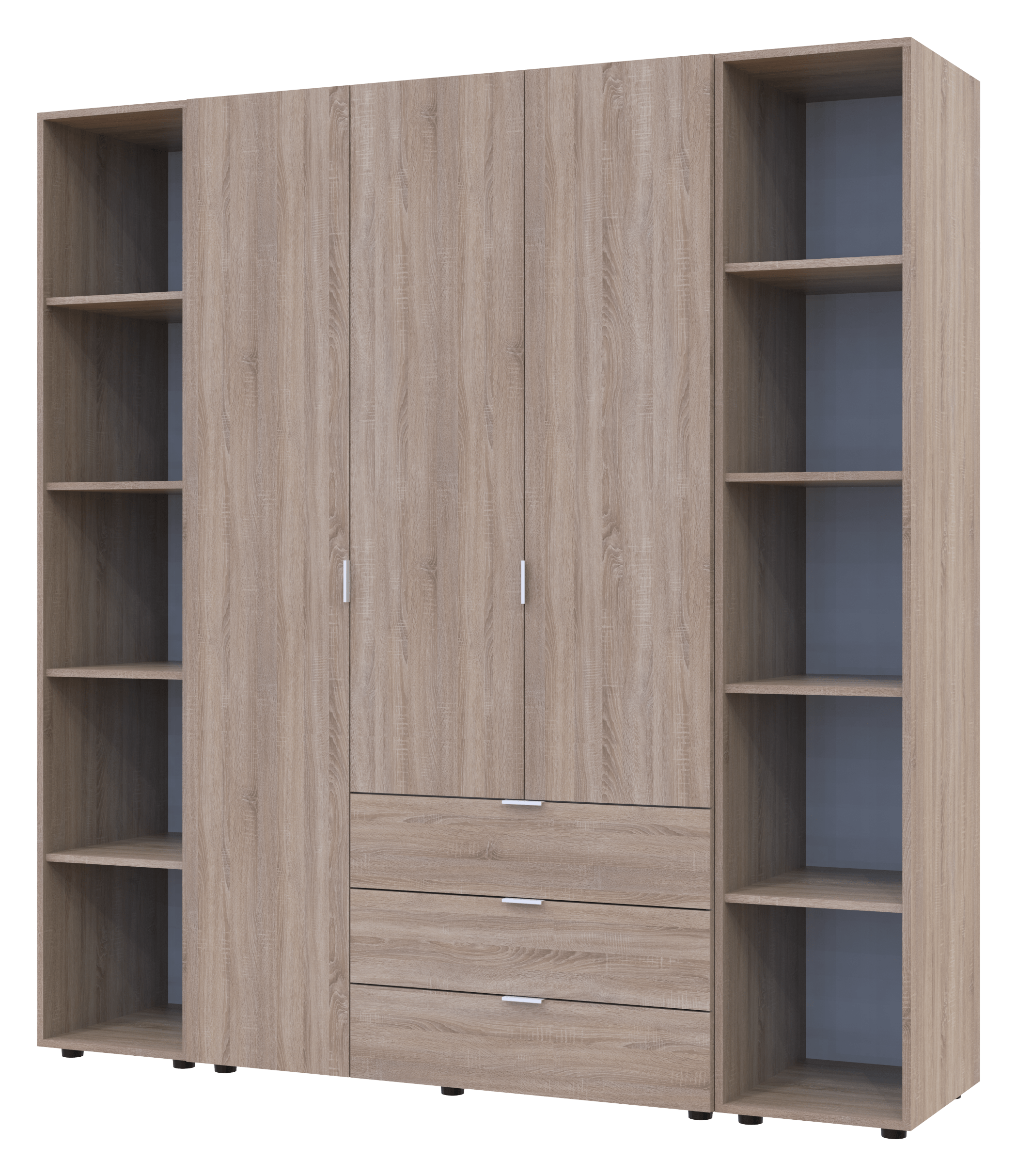 Комплект шкафов для одежды Doros Гелар (3 шт.) 192,6х49,5х203,4 см Дуб сонома (DRS-011150)