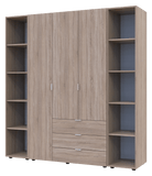 Комплект шкафов для одежды Doros Гелар (3 шт.) 192,6х49,5х203,4 см Дуб сонома (DRS-011150)
