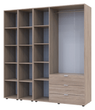 Комплект шкафов для одежды Doros Гелар (3 шт.) 192,6х49,5х203,4 см Дуб сонома (DRS-011150)