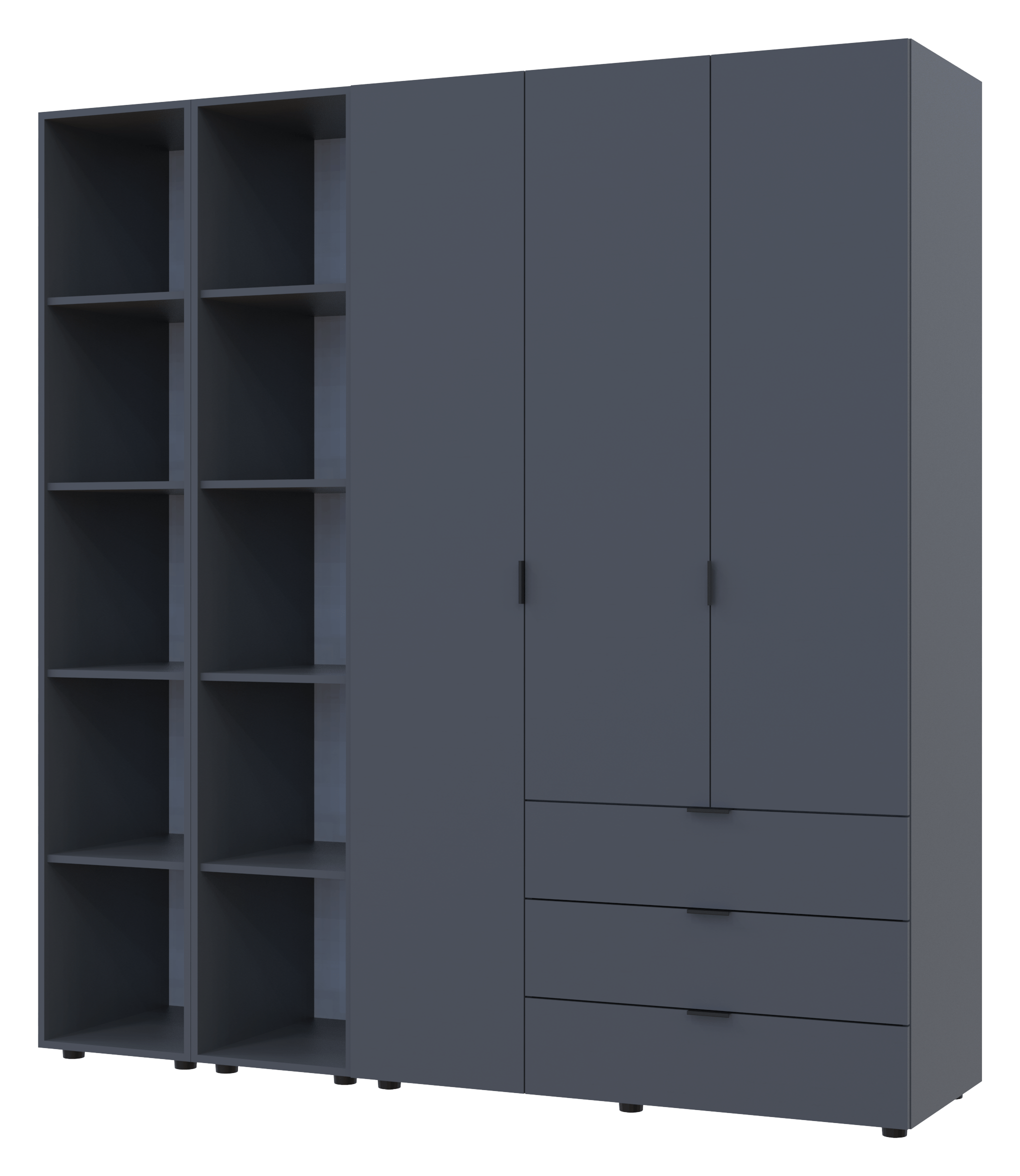 Комплект шкафов для одежды Doros Гелар (3 шт.) 192,6х49,5х203,4 см Графит (DRS-011149)