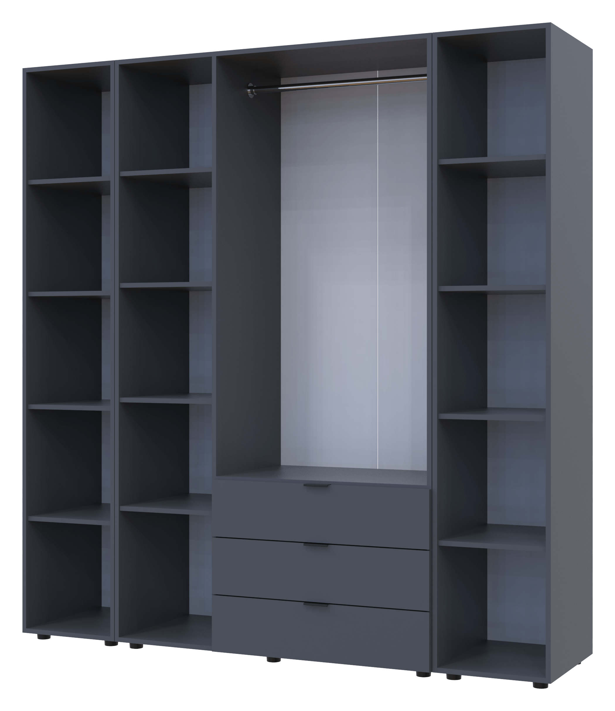 Комплект шкафов для одежды Doros Гелар (3 шт.) 192,6х49,5х203,4 см Графит (DRS-011149)