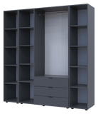 Комплект шкафов для одежды Doros Гелар (3 шт.) 192,6х49,5х203,4 см Графит (DRS-011149)