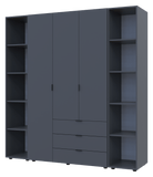 Комплект шкафов для одежды Doros Гелар (3 шт.) 192,6х49,5х203,4 см Графит (DRS-011149)