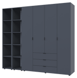 Комплект шкафов для одежды Doros Гелар (3 шт.) 231,4х49,5х203,4 см Графит (DRS-011155)