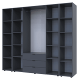 Комплект шкафов для одежды Doros Гелар (3 шт.) 231,4х49,5х203,4 см Графит (DRS-011155)