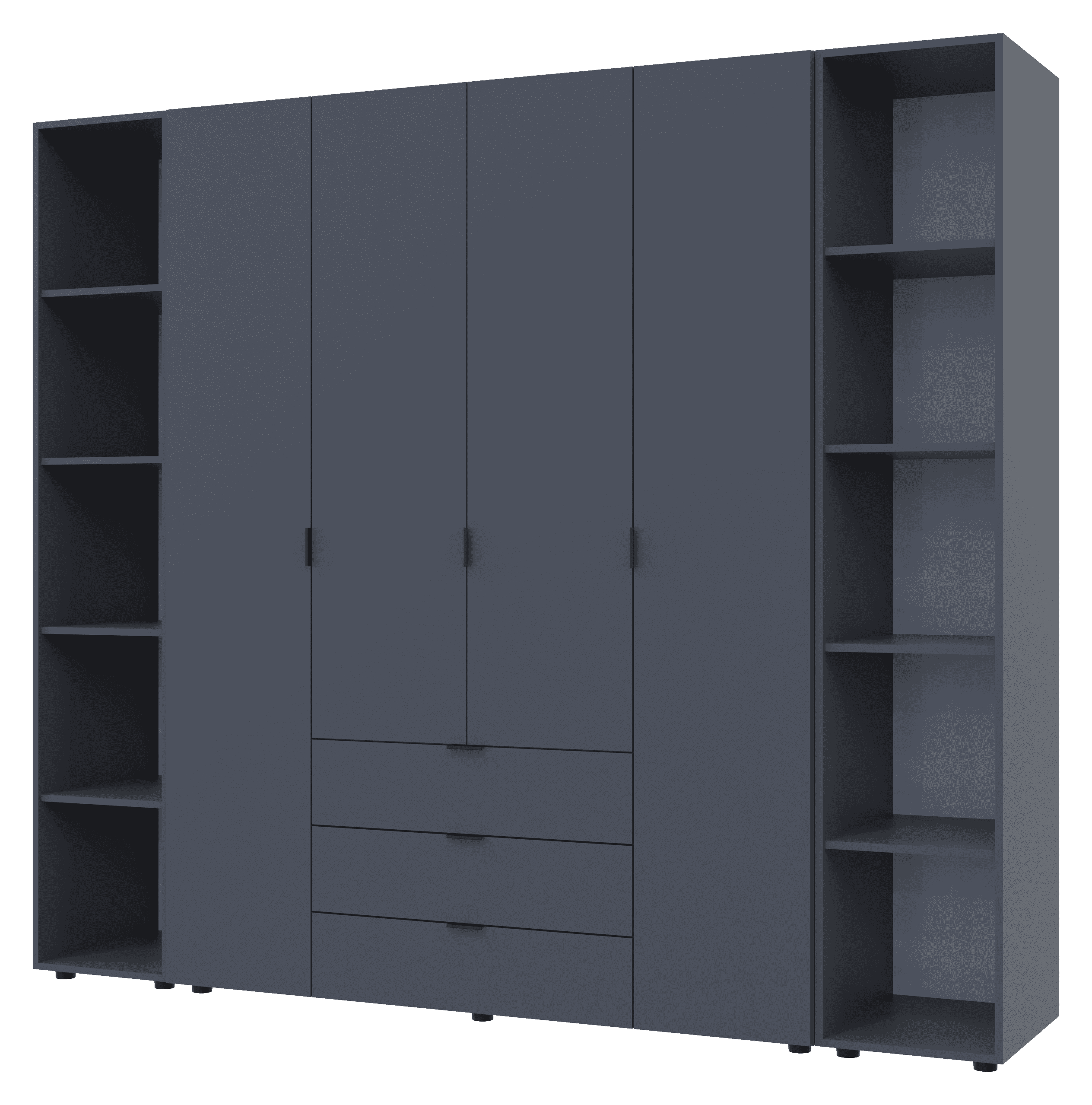 Комплект шкафов для одежды Doros Гелар (3 шт.) 231,4х49,5х203,4 см Графит (DRS-011155)