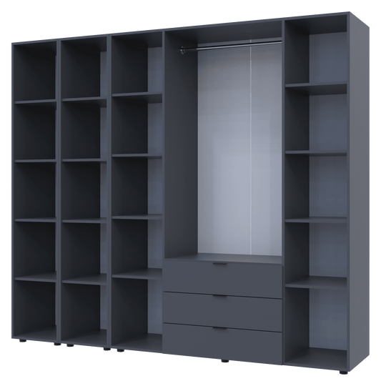 Комплект шкафов для одежды Doros Гелар (3 шт.) 231,4х49,5х203,4 см Графит (DRS-011155)