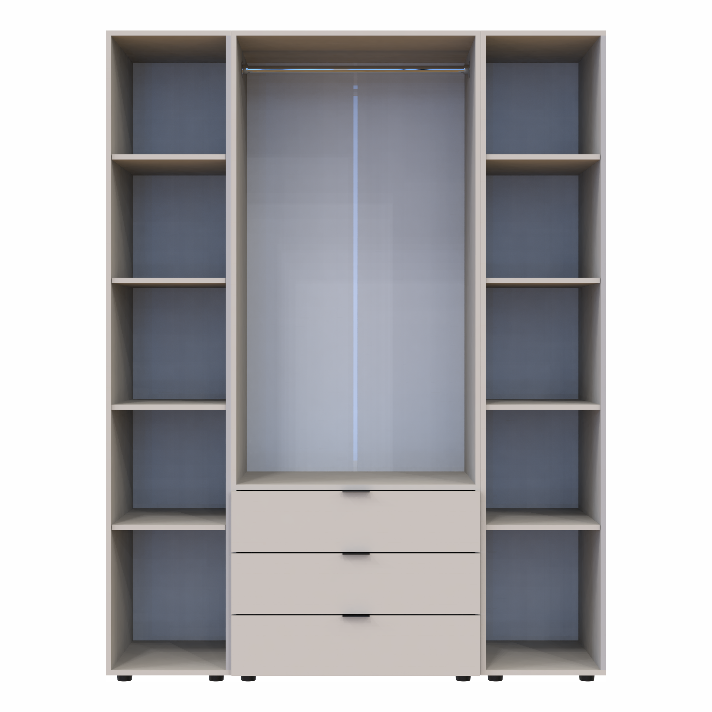 Комплект шкафов для одежды Doros Гелар (3 шт.) 153,9х49,5х203,4 см Кашемир (DRS-011244)