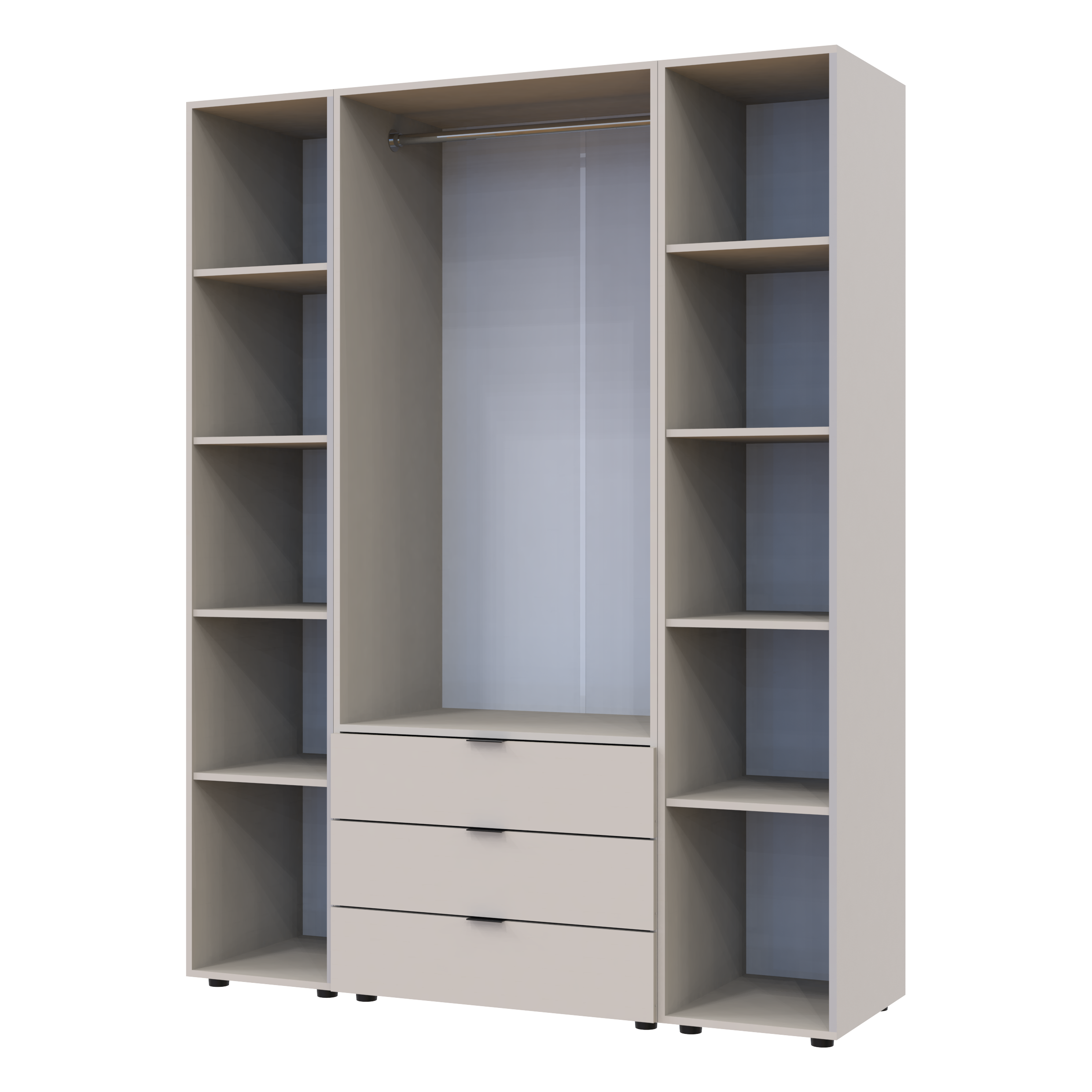 Комплект шкафов для одежды Doros Гелар (3 шт.) 153,9х49,5х203,4 см Кашемир (DRS-011244)