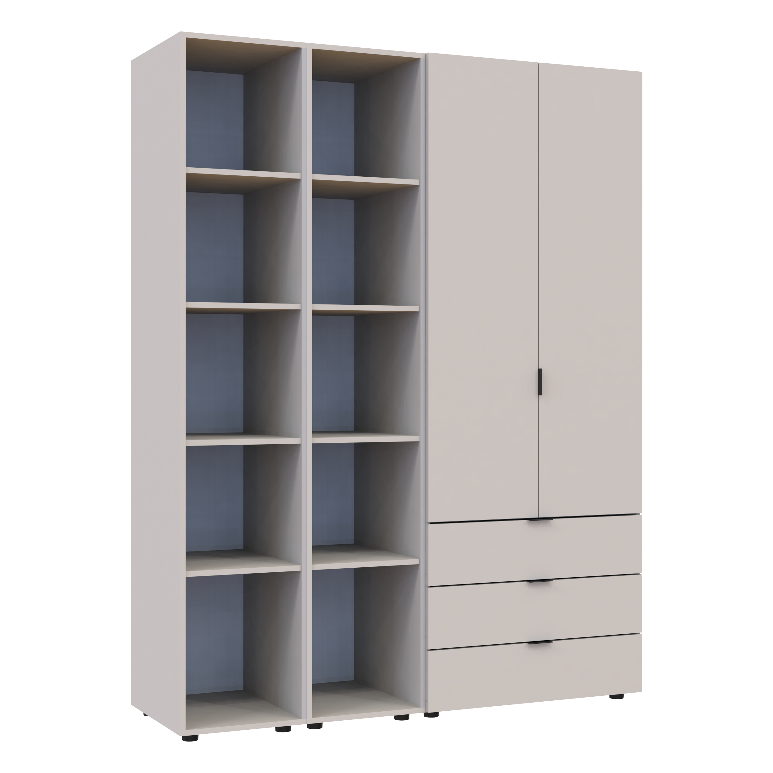 Комплект шкафов для одежды Doros Гелар (3 шт.) 153,9х49,5х203,4 см Кашемир (DRS-011244)