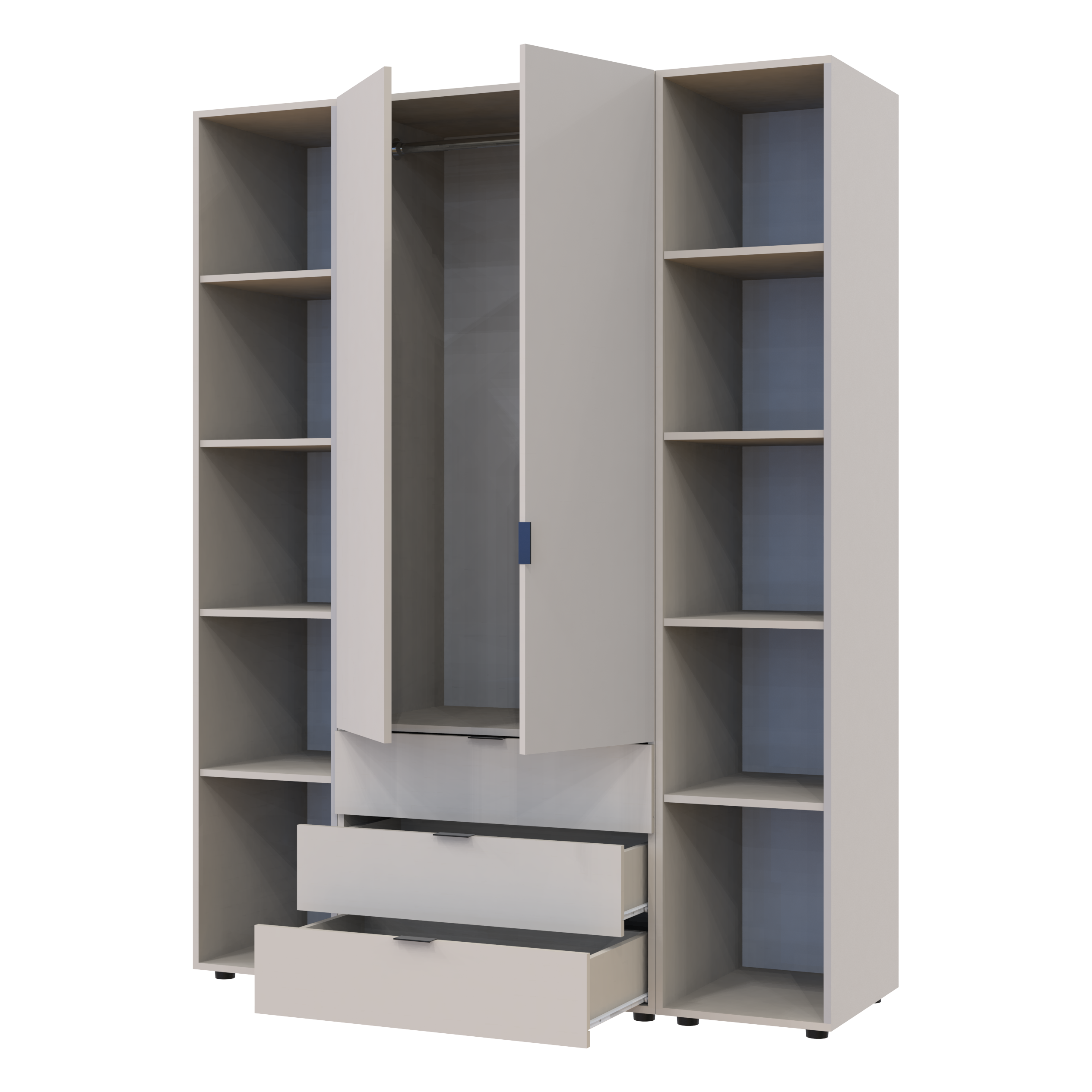 Комплект шкафов для одежды Doros Гелар (3 шт.) 153,9х49,5х203,4 см Кашемир (DRS-011244)