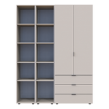 Комплект шкафов для одежды Doros Гелар (3 шт.) 153,9х49,5х203,4 см Кашемир (DRS-011244)
