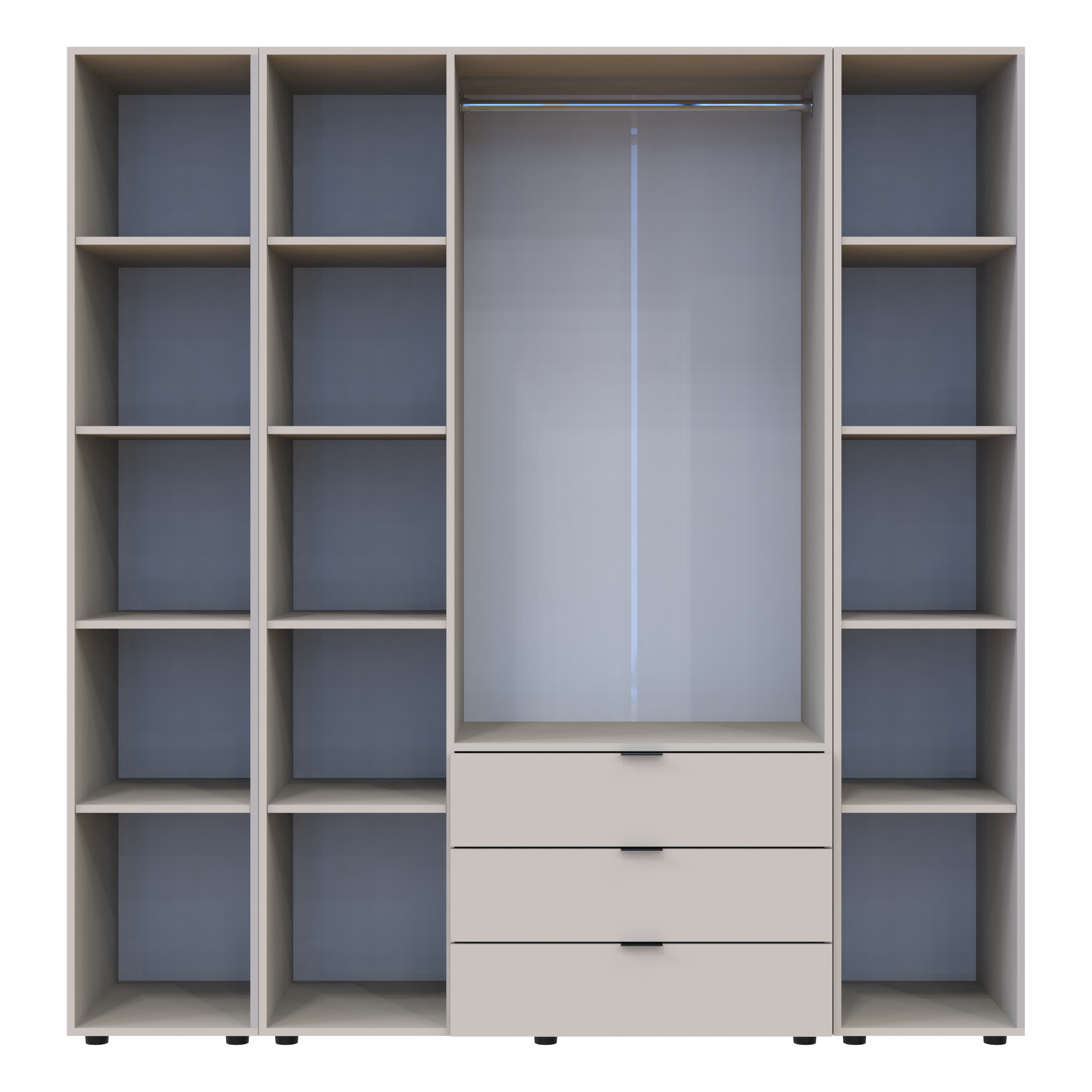 Комплект шкафов для одежды Doros Гелар (3 шт.) 192,6х49,5х203,4 см Кашемир (DRS-011246)