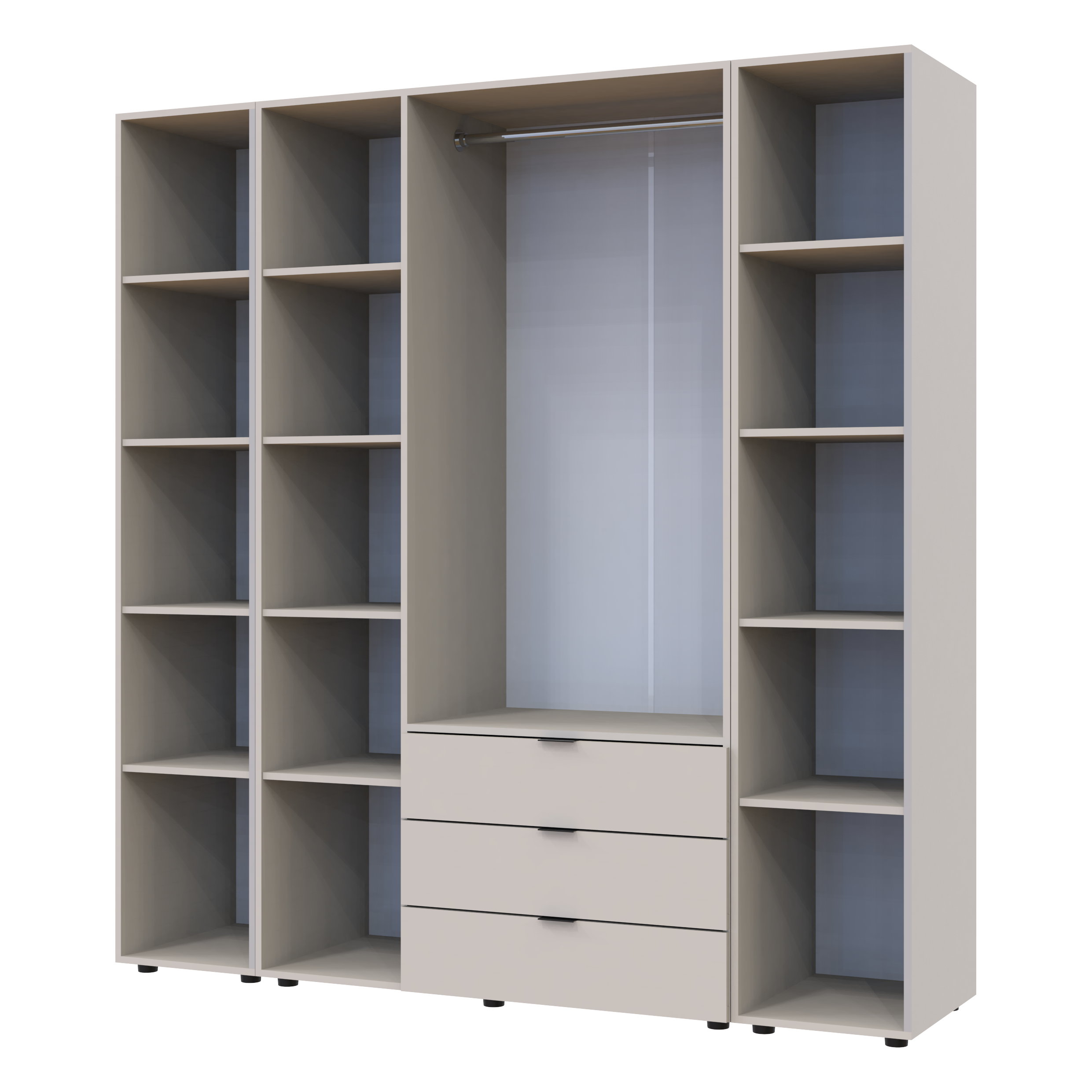 Комплект шкафов для одежды Doros Гелар (3 шт.) 192,6х49,5х203,4 см Кашемир (DRS-011246)