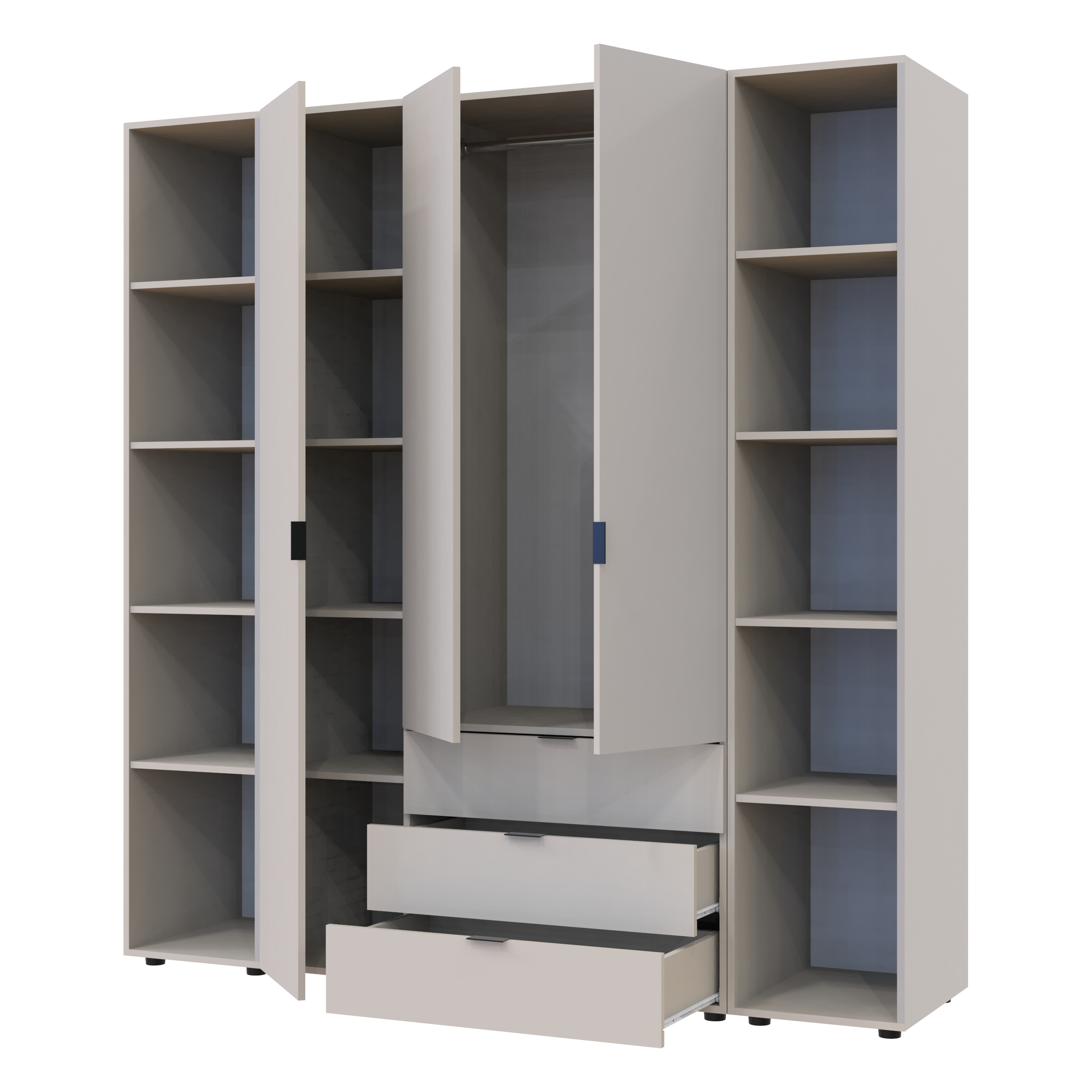 Комплект шкафов для одежды Doros Гелар (3 шт.) 192,6х49,5х203,4 см Кашемир (DRS-011246)