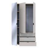 Комплект шкафов для одежды Doros Гелар (2 шт.) 116,5х49,5х203,4 см Зеркало/Кашемир (DRS-011258)