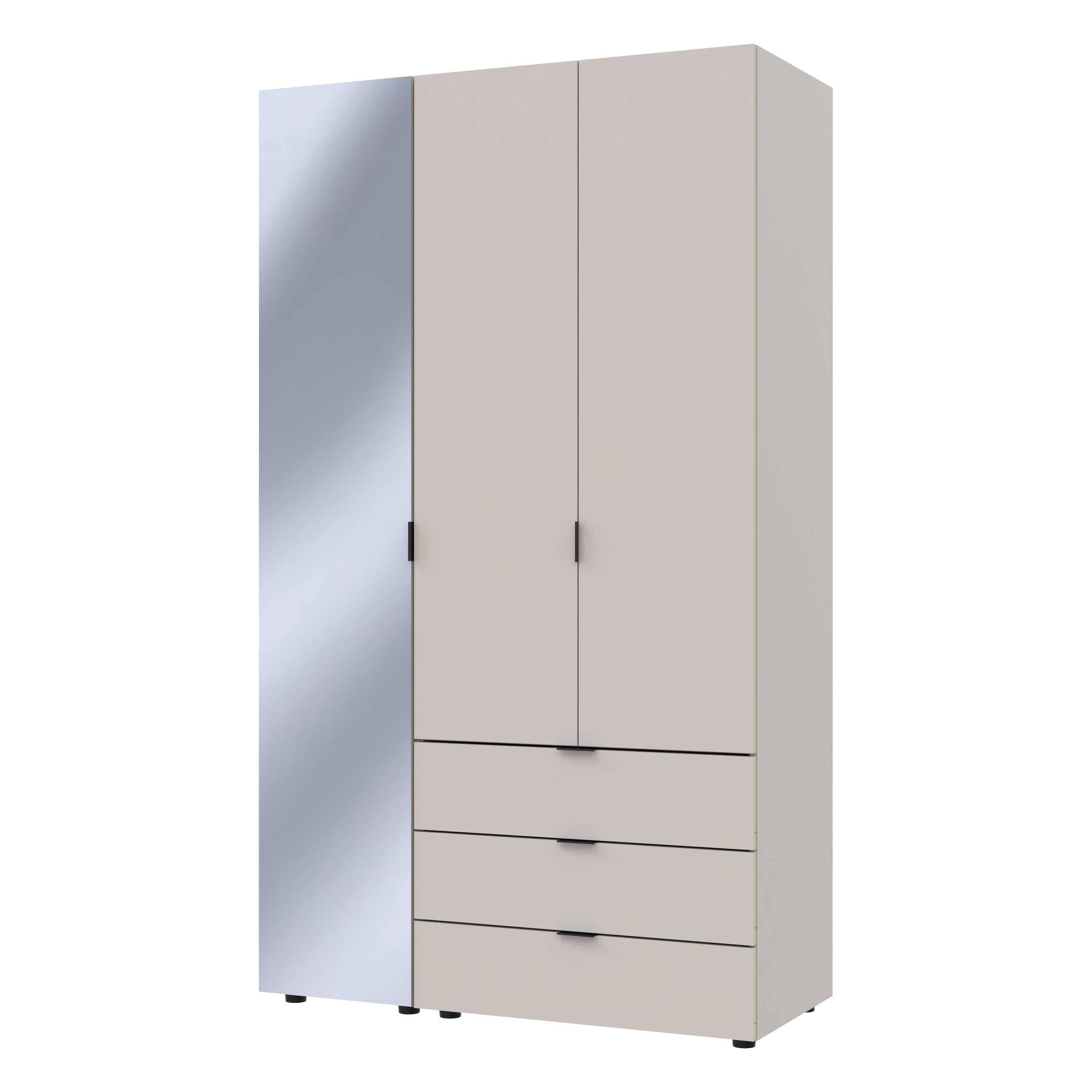 Комплект шкафов для одежды Doros Гелар (2 шт.) 116,5х49,5х203,4 см Зеркало/Кашемир (DRS-011258)