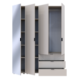 Комплект шкафов для одежды Doros Гелар (2 шт.) 155х49,5х203,4 см Зеркало/Кашемир (DRS-011259)