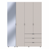 Комплект шкафов для одежды Doros Гелар (2 шт.) 155х49,5х203,4 см Зеркало/Кашемир (DRS-011259)