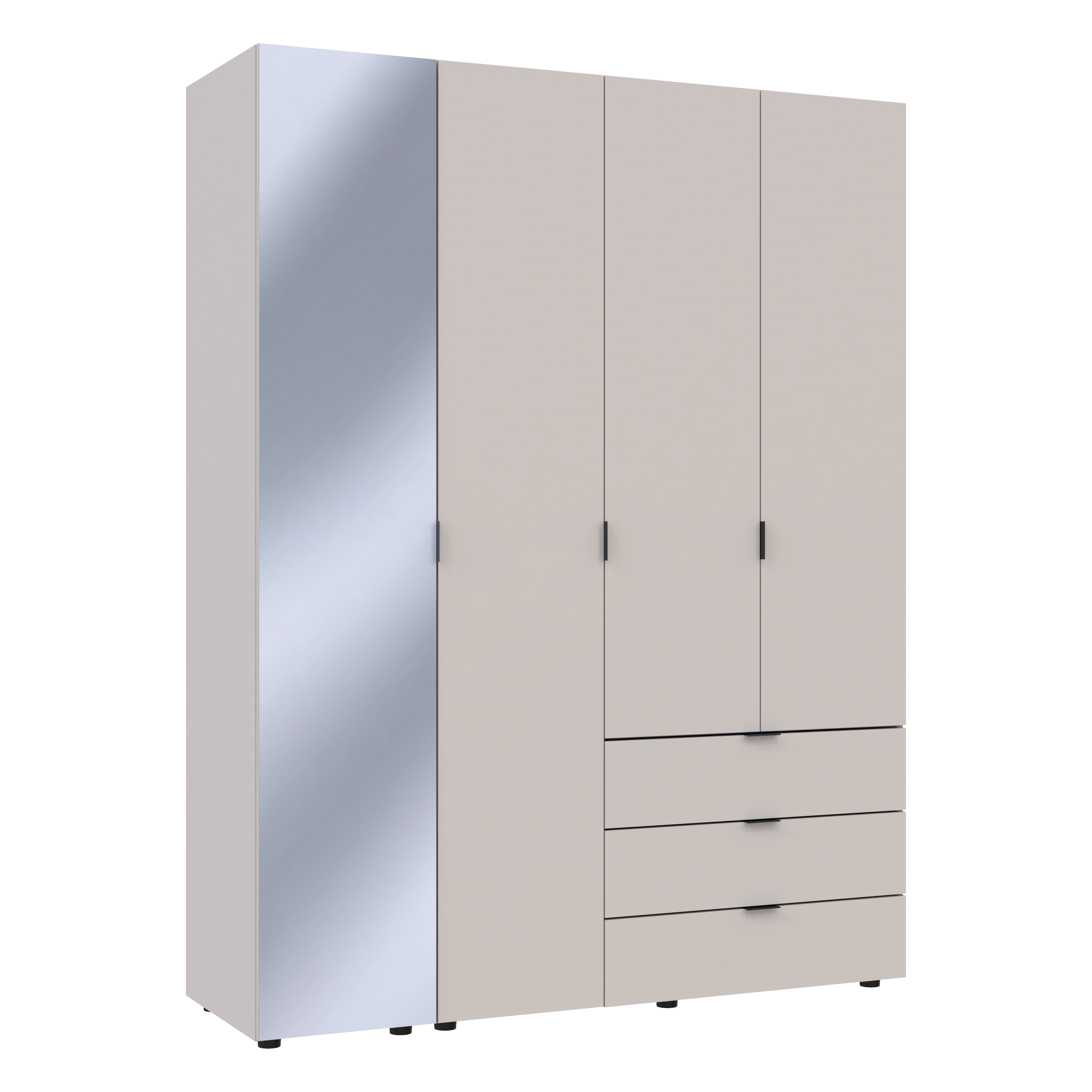Комплект шкафов для одежды Doros Гелар (2 шт.) 155х49,5х203,4 см Зеркало/Кашемир (DRS-011259)