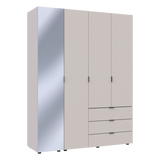 Комплект шкафов для одежды Doros Гелар (2 шт.) 155х49,5х203,4 см Зеркало/Кашемир (DRS-011259)