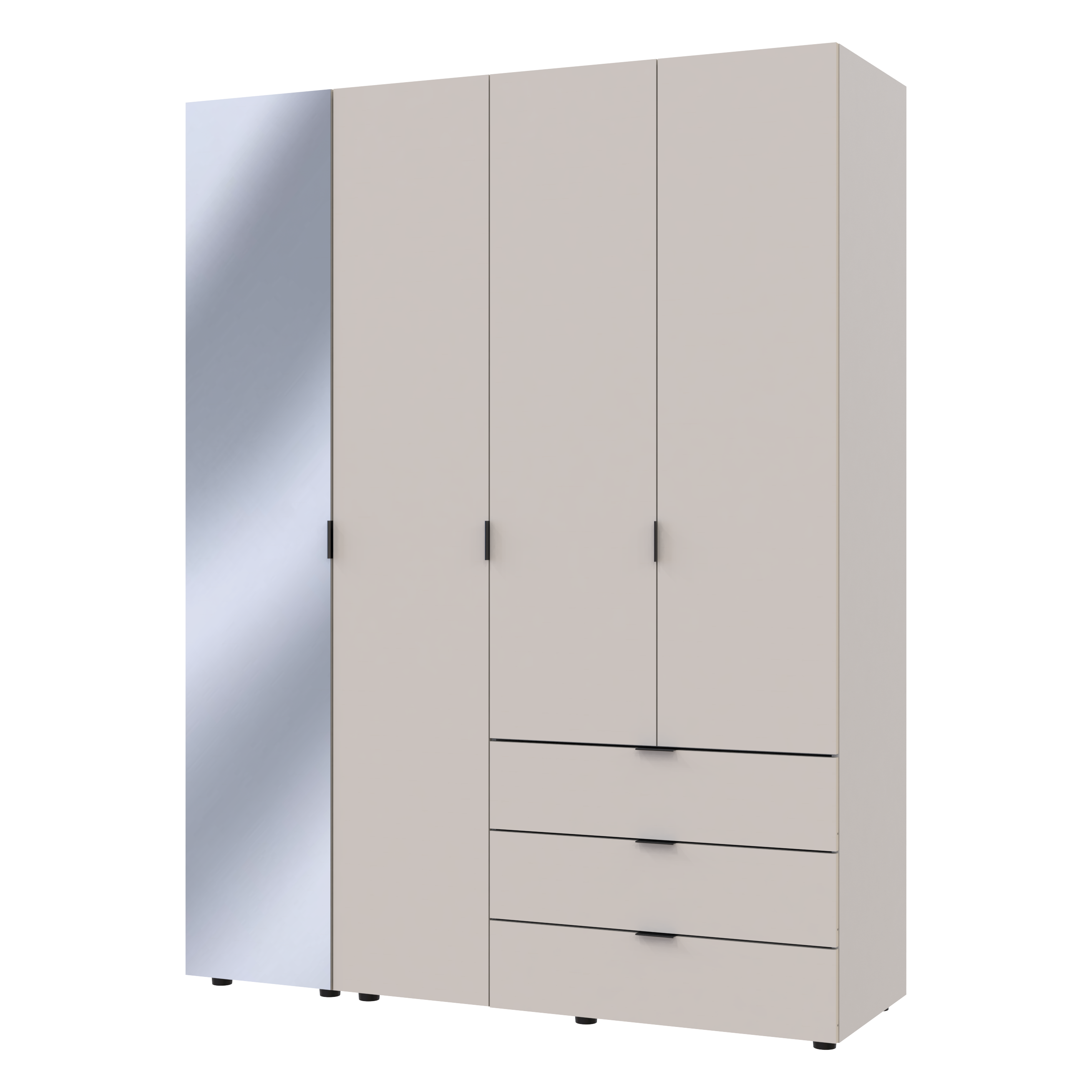 Комплект шкафов для одежды Doros Гелар (2 шт.) 155х49,5х203,4 см Зеркало/Кашемир (DRS-011259)