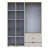 Комплект шкафов для одежды Doros Гелар (2 шт.) 155х49,5х203,4 см Зеркало/Кашемир (DRS-011259)