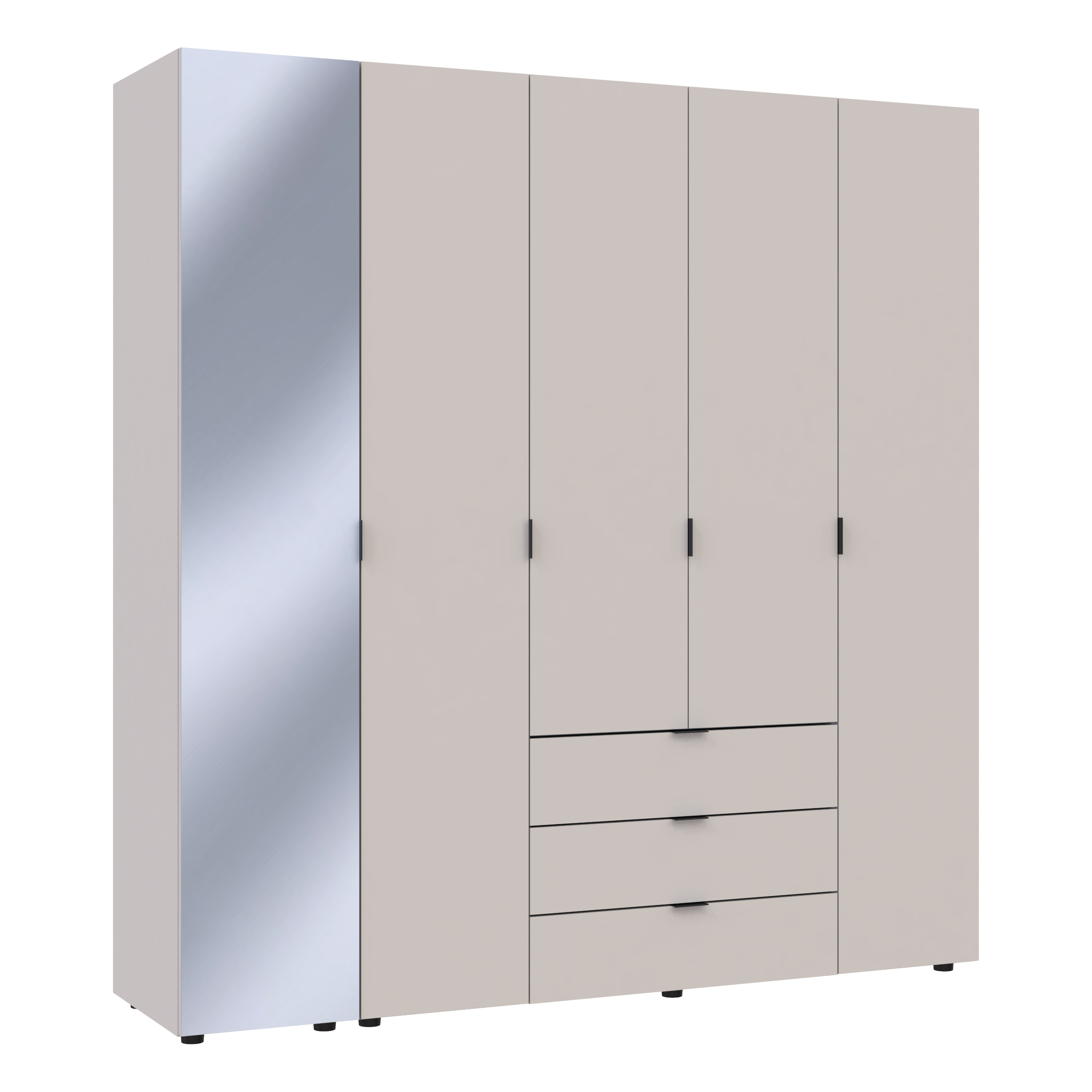 Комплект шкафов для одежды Doros Гелар (2 шт.) 194х49,5х203,4 см Зеркало/Кашемир (DRS-011260)