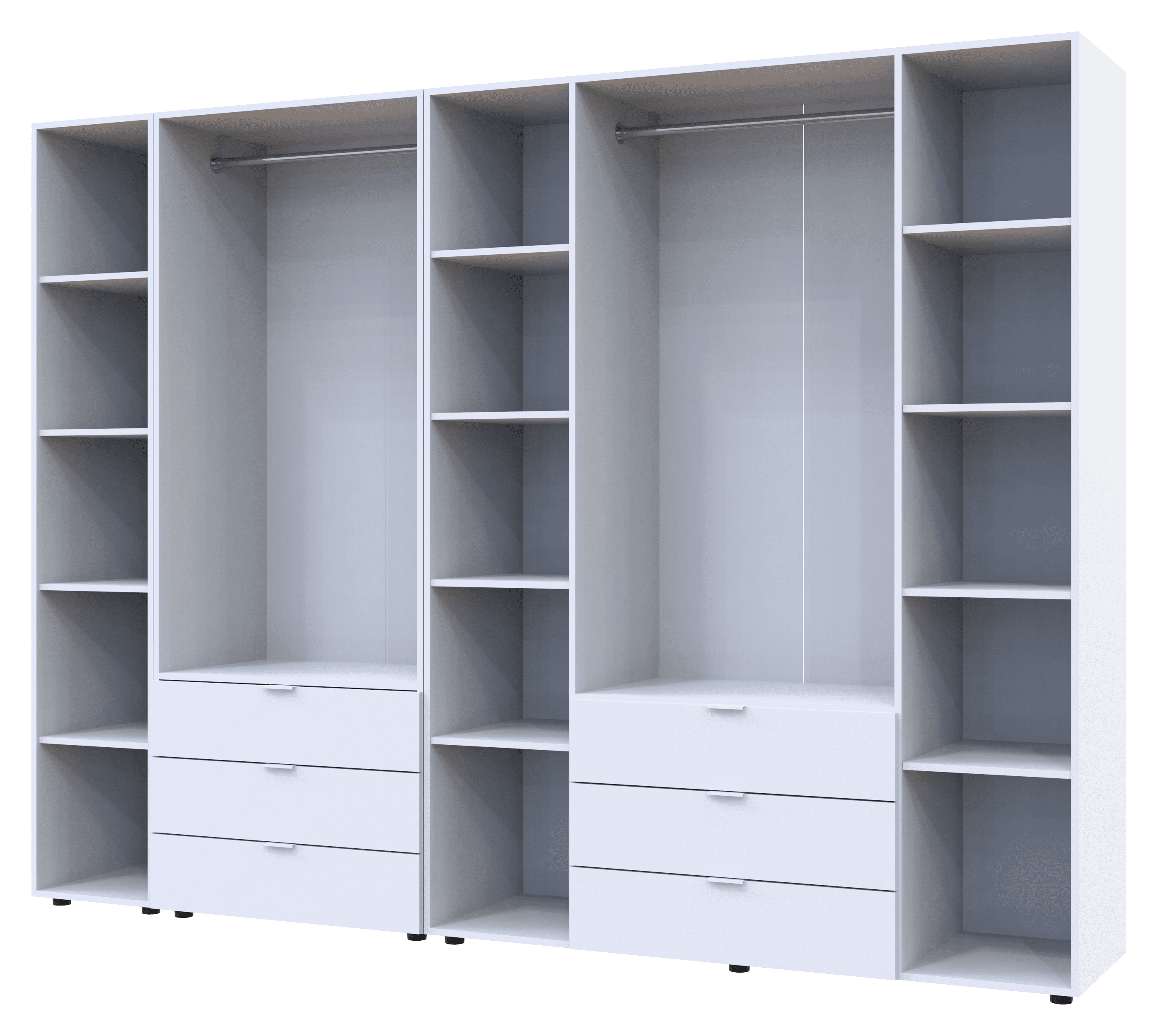 Комплект шкафов для одежды Doros Гелар (3 шт.) 270,7х49,5х203,4 см Белый (DRS-011178)