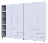 Комплект шкафов для одежды Doros Гелар (3 шт.) 270,6х49,5х203,4 см Белый (DRS-011179)