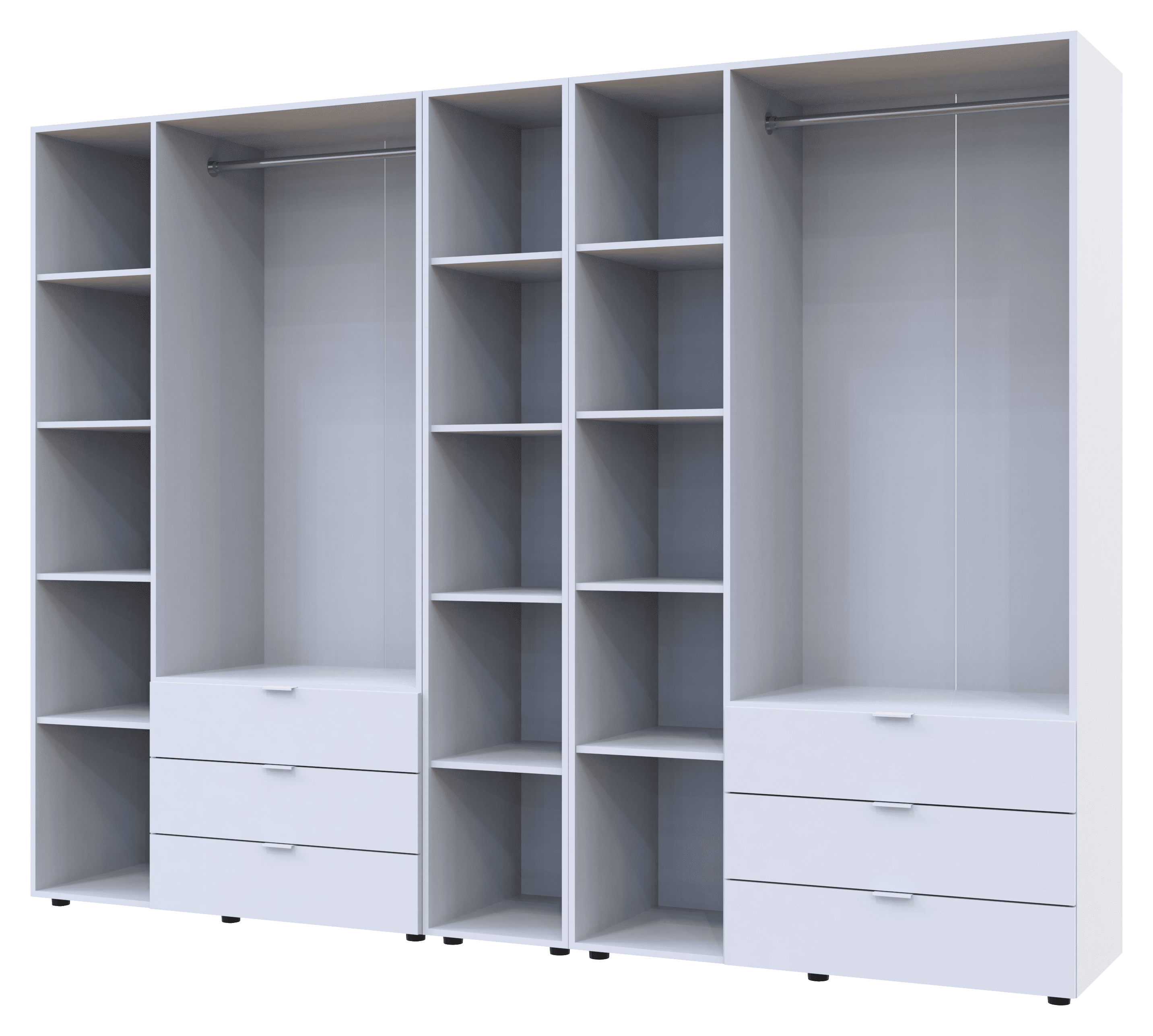 Комплект шкафов для одежды Doros Гелар (3 шт.) 270,6х49,5х203,4 см Белый (DRS-011179)