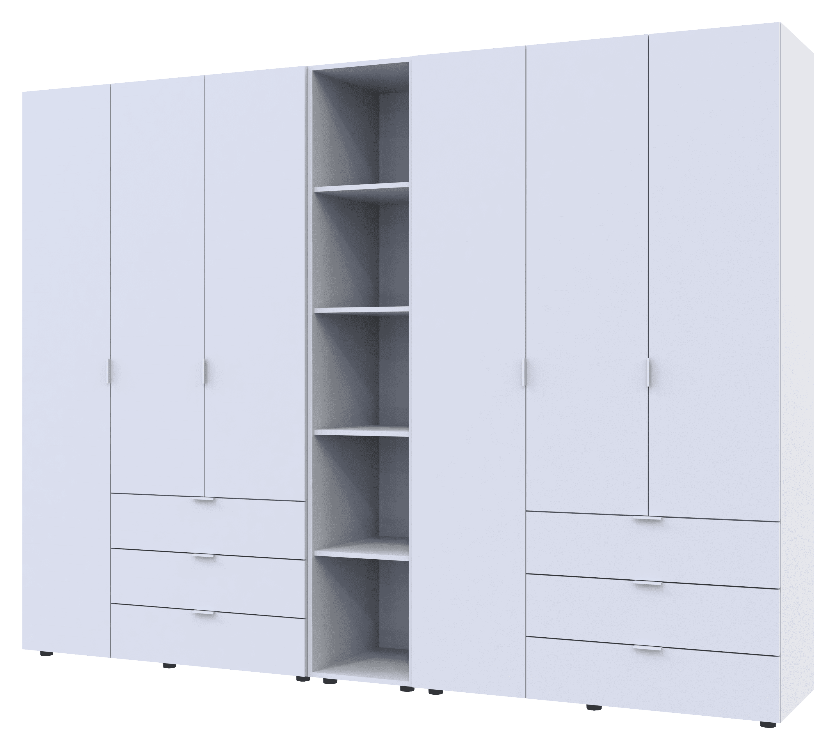 Комплект шкафов для одежды Doros Гелар (3 шт.) 270,6х49,5х203,4 см Белый (DRS-011179)