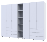 Комплект шкафов для одежды Doros Гелар (3 шт.) 270,6х49,5х203,4 см Белый (DRS-011179)