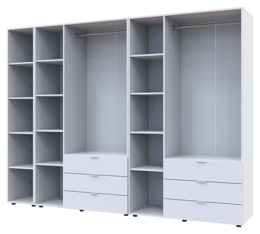 Комплект шкафов для одежды Doros Гелар (3 шт.) 270,6х49,5х203,4 см Белый (DRS-011179)