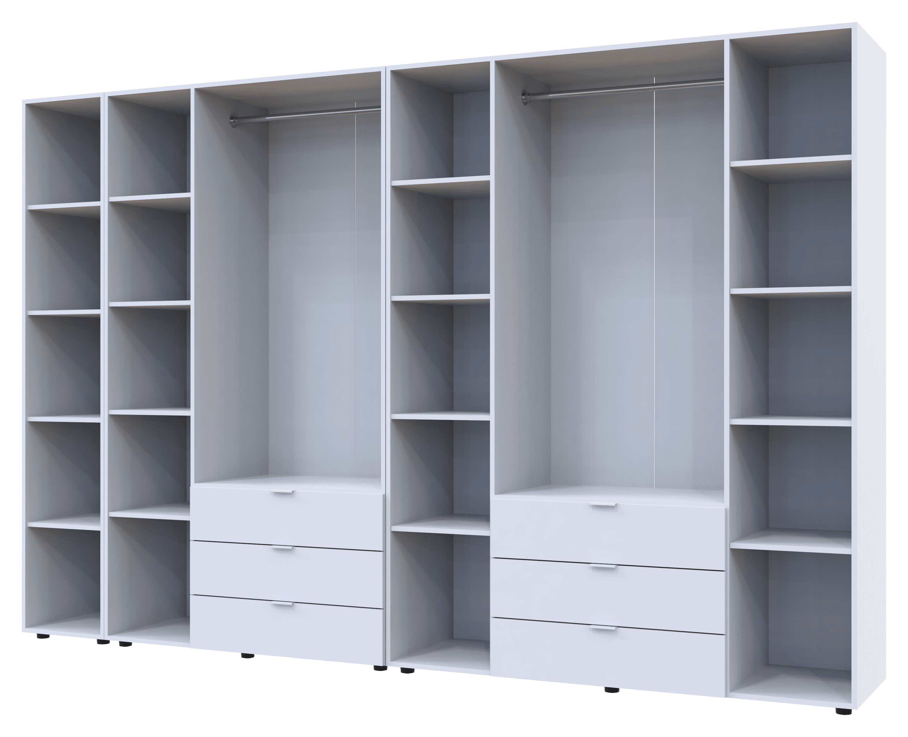 Комплект шкафов для одежды Doros Гелар (3 шт.) 309,4х49,5х203,4 см Белый (DRS-011180)