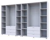 Комплект шкафов для одежды Doros Гелар (3 шт.) 309,4х49,5х203,4 см Белый (DRS-011180)