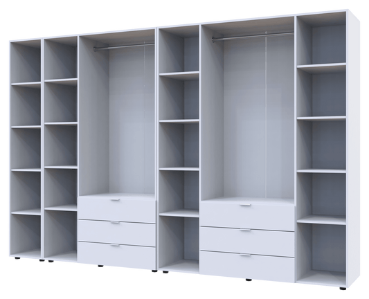 Комплект шкафов для одежды Doros Гелар (3 шт.) 309,4х49,5х203,4 см Белый (DRS-011180)