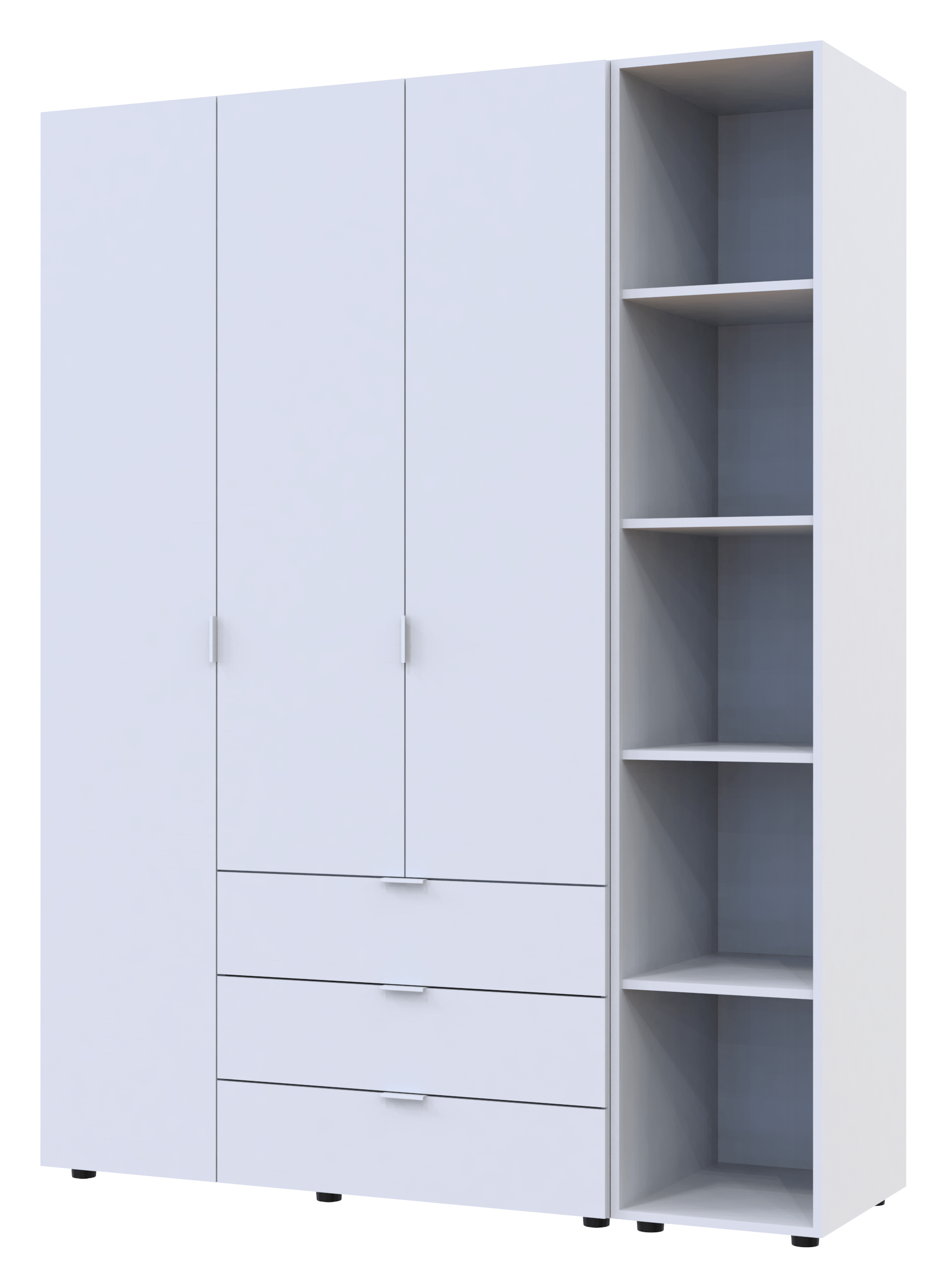 Комплект шкафов для одежды Doros Гелар (2 шт.) 154,4х49,5х203,4 см Белый (DRS-011182)