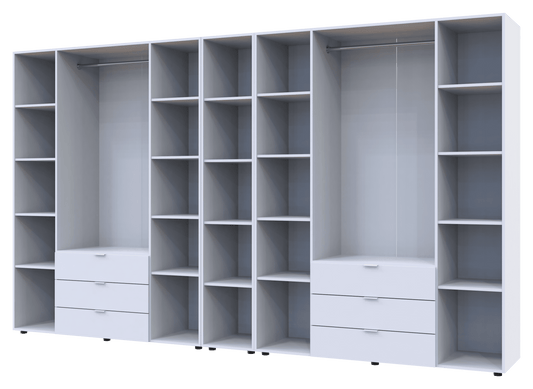 Комплект шкафов для одежды Doros Гелар (3 шт.) 348,2х49,5х203,4 см Белый (DRS-011184)