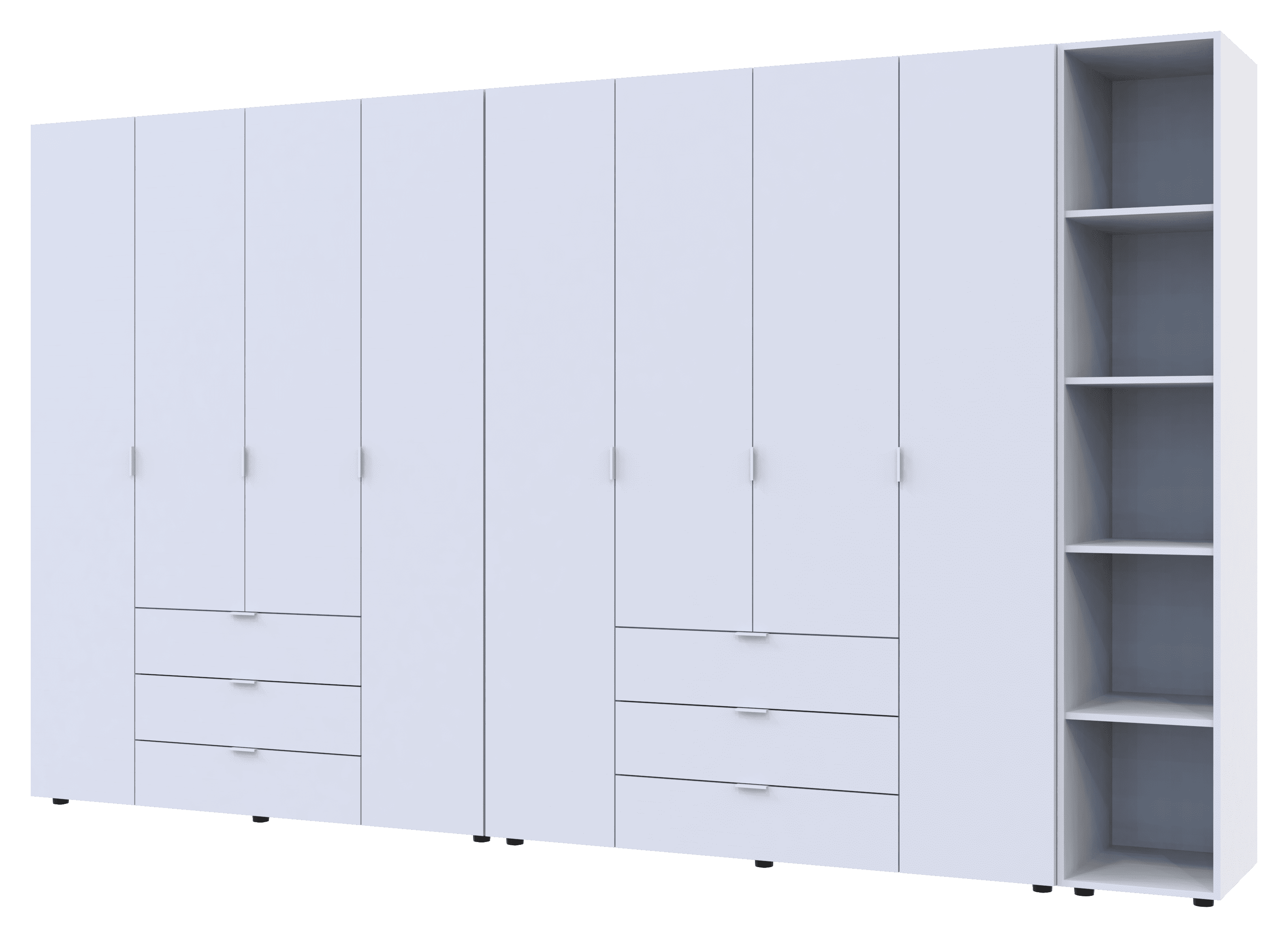 Комплект шкафов для одежды Doros Гелар (3 шт.) 348,2х49,5х203,4 см Белый (DRS-011184)