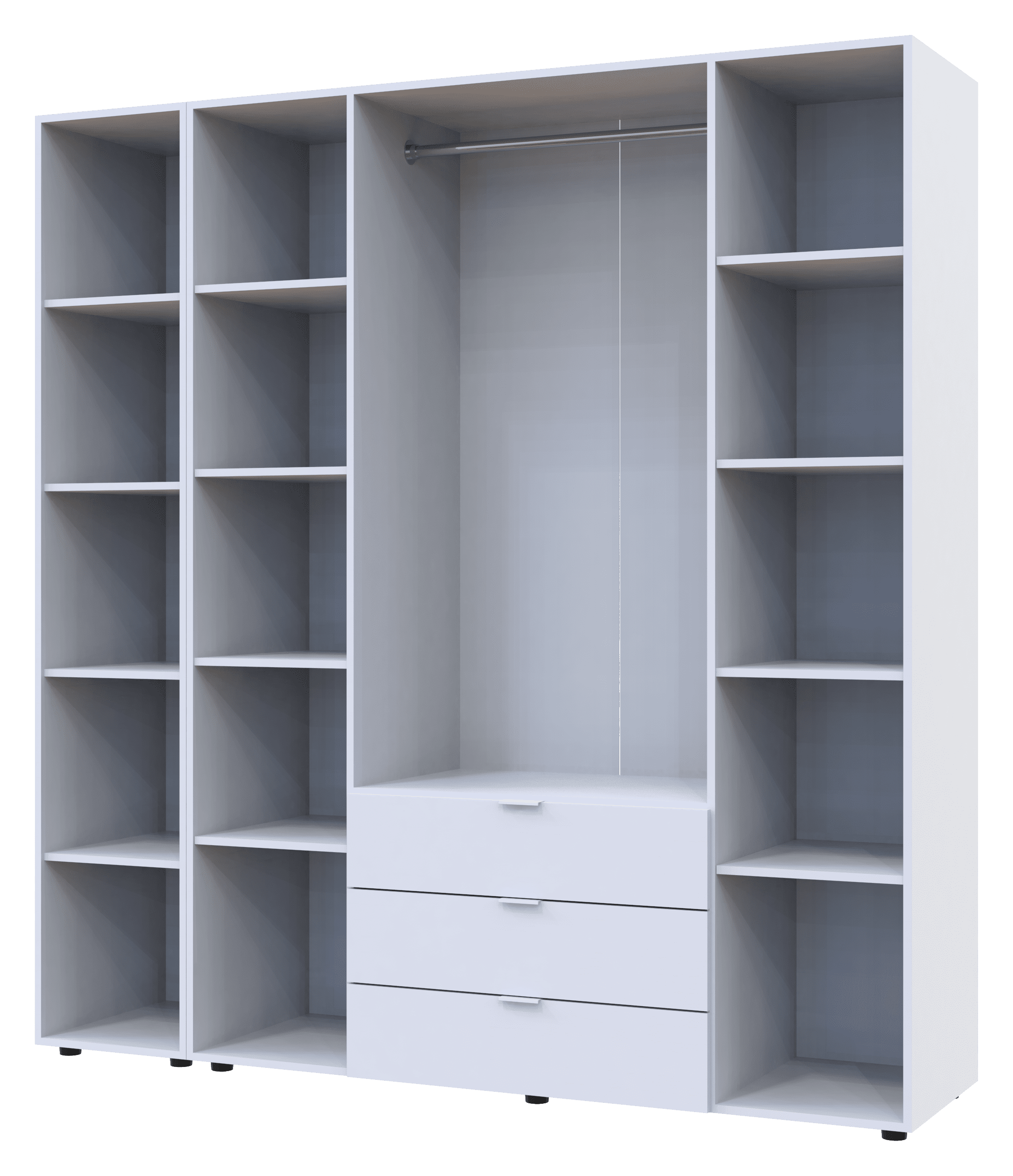 Комплект шкафов для одежды Doros Гелар (2 шт.) 193,2х49,5х203,4 см Белый (DRS-011183)