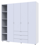 Комплект шкафов для одежды Doros Гелар (2 шт.) 193,2х49,5х203,4 см Белый (DRS-011183)