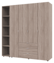 Комплект шкафов для одежды Doros Гелар (2 шт.) 193,2х49,5х203,4 см Дуб сонома (DRS-011154)