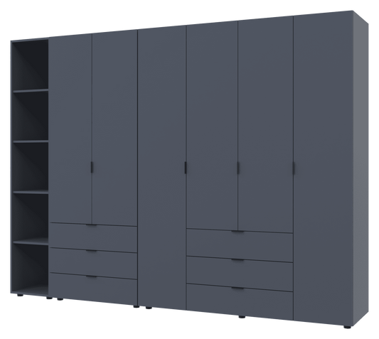 Комплект шкафов для одежды Doros Гелар (3 шт.) 270,7х49,5х203,4 см Графит (DRS-011157)