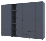 Комплект шкафов для одежды Doros Гелар (3 шт.) 270,7х49,5х203,4 см Графит (DRS-011157)